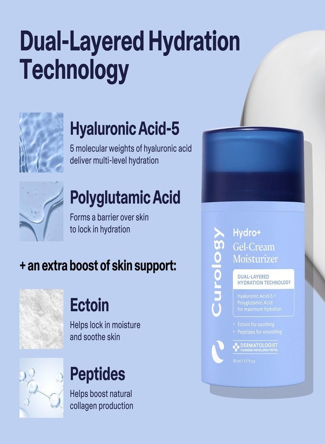 Curology Hydro+ Essentials Gift Set, Foaming Gel Cleanser, Cream Moisturizer, and Cooling Caffeinated Eye Gel with Hyaluronic Acid, Peptides, and Niacinamide - Image 5